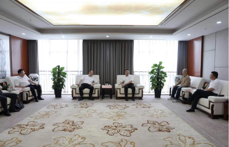 周鴻與湖南輕鹽集團(tuán)黨委副書記、副董事長(zhǎng)、總經(jīng)理李志勇舉行會(huì)談